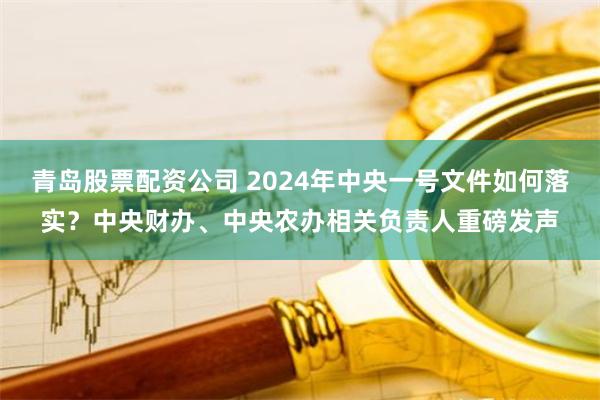 青岛股票配资公司 2024年中央一号文件如何落实？中央财办、中央农办相关负责人重磅发声